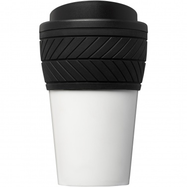 Logotrade Werbegeschenke das Foto: Brite-Americano® 350 ml Isolierbecher mit Schutzring Reifen-Design