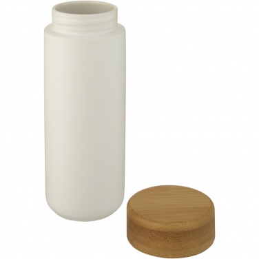 Logotrade Werbeartikel das Foto: Lumi 300 ml Keramikbecher mit Bambusdeckel