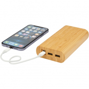 Logotrade Werbegeschenke das Foto: Tulda 20.000 mAh Powerbank aus Bambus