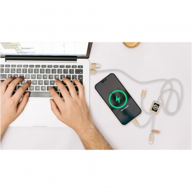 Logotrade werbemittel das Foto: SCX.design C49 5-in-1 Ladekabel mit Leuchtlogo