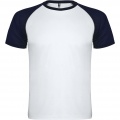 Indianapolis T-Shirt Unisex aus recyceltem Material, Weiß / Marineblau