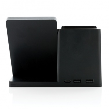 Logotrade Logogeschenke das Foto: Ontario 10W Wireless Charger aus Bambus und RCS Kunststoff