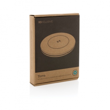 Logotrade Werbegeschenke das Foto: Terra 10W Wireless Charger aus RCS recyceltem Aluminium