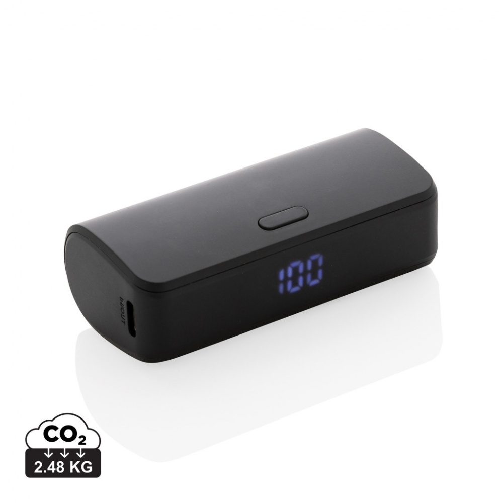 Logotrade Werbeartikel das Foto: FlashCharge 5000mah Fast-Charge Powerbank aus RCS rPlastik