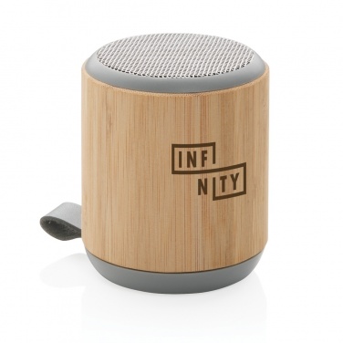 Logotrade werbemittel das Foto: Bambus und Stoff 3W Wireless Speaker