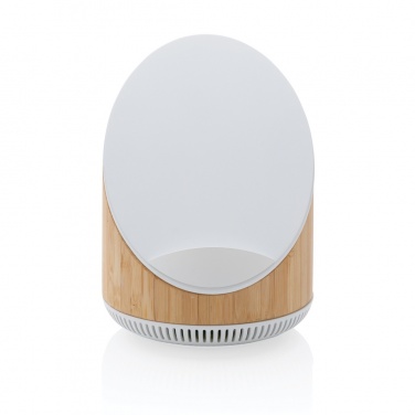 Logotrade Logogeschenke das Foto: Ovate 5W Bambus Lautsprecher mit 15W WirelessCharger