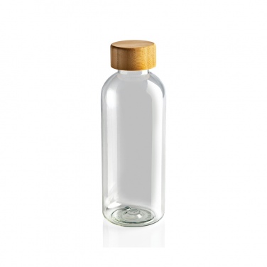Logotrade Geschäftsgeschenke das Foto: RCS rPET Flasche mit Bambus-Deckel