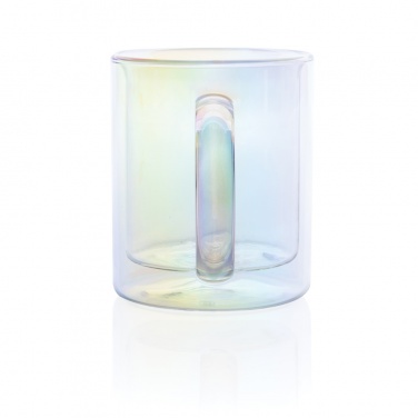 Logotrade Geschäftsgeschenke das Foto: Doppelwandiger Deluxe-Becher aus galvanisiertem Glas