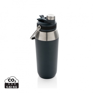 Logotrade Logogeschenke das Foto: 1L Vakuum StainlessSteel Flasche mit Dual-Deckel-Funktion