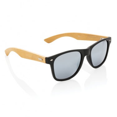 Logotrade Werbeartikel das Foto: Sonnenbrille aus Bambus und RCS recyceltem Kunststoff