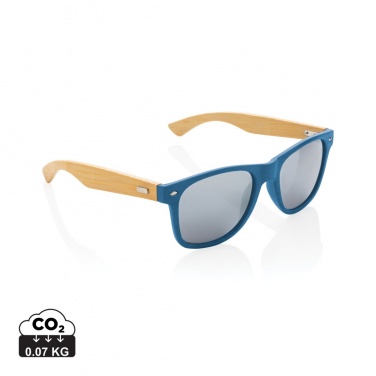 Logotrade Werbeartikel das Foto: Sonnenbrille aus Bambus und RCS recyceltem Kunststoff
