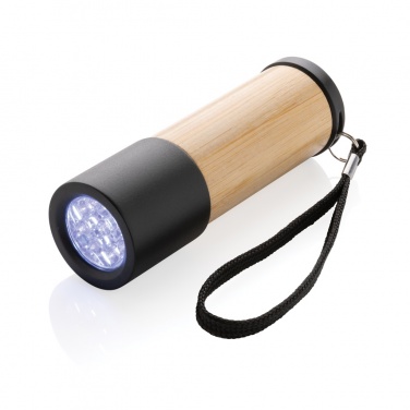 Logotrade werbemittel das Foto: Bambus- und RCS-Recyclingplastiktaschenlampe