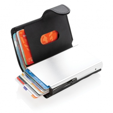 Logotrade Logogeschenke das Foto: Aluminium RFID Kartenhalter mit PU-Börse