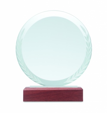 Logotrade Geschäftsgeschenke das Foto: Runder Pokal Kristallglas