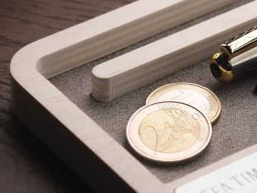 Logotrade Logogeschenke das Foto: Schreibtisch-Organizer aus Holz 1818121