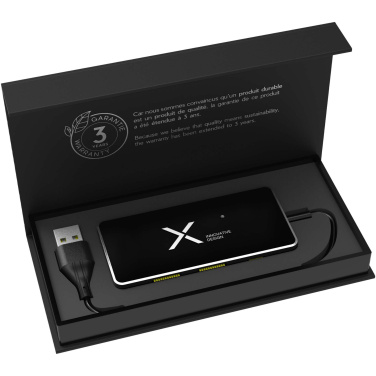 Logotrade Firmengeschenke das Foto: SCX.design H20 8-in-1 USB-Hub mit dualem Eingang und 6 Ports und Leuchtlogo