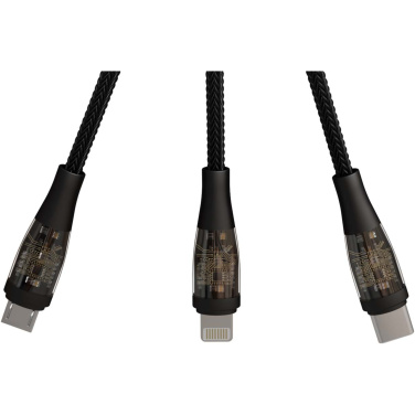 Logotrade werbemittel das Foto: SCX.design C50 100 W/5 A 5-in-1 Schnellladekabel mit Digitalanzeige