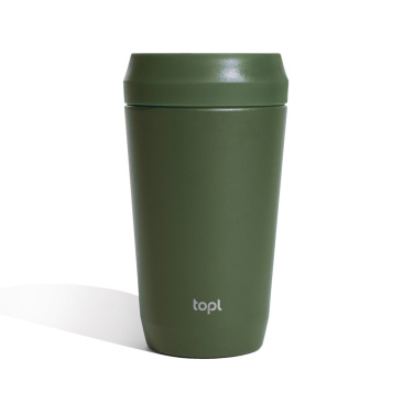 Logotrade Firmengeschenke das Foto: Topl-Trinkbecher aus rec. Stahl mit 360-Grad-Deckel 354ml