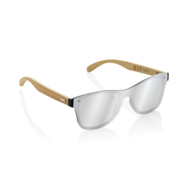 Logotrade Firmengeschenke das Foto: Prism Sonnenbrille aus RCS rec. Kunststoff mit Bambusbügeln