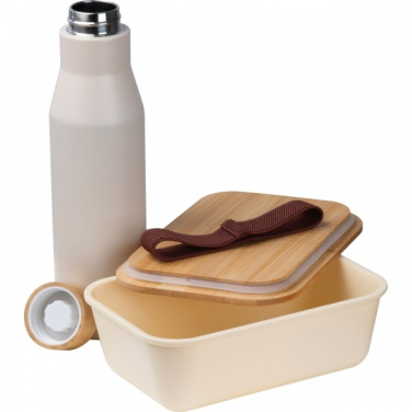 Logotrade werbemittel das Foto: Set Lunchbox mit Edelstahlflasche Toronto