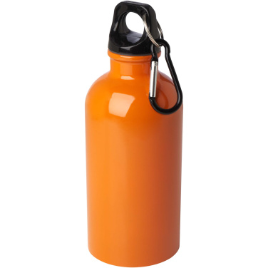 Logotrade werbemittel das Foto: Oregon 400 ml RCS-zertifizierte, einwandige Trinkflasche aus Edelstahl mit Karabinerhaken