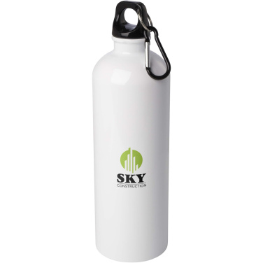 Logotrade Geschäftsgeschenke das Foto: Oregon 750 ml RCS-zertifizierte, einwandige Trinkflasche aus Edelstahl mit Karabinerhaken