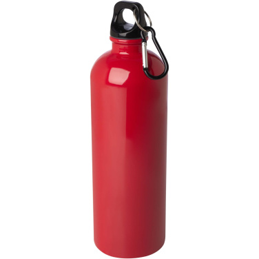 Logotrade Geschäftsgeschenke das Foto: Oregon 750 ml RCS-zertifizierte, einwandige Trinkflasche aus Edelstahl mit Karabinerhaken