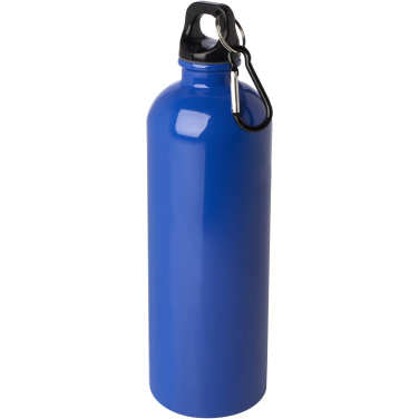 Logotrade Logogeschenke das Foto: Oregon 750 ml RCS-zertifizierte, einwandige Trinkflasche aus Edelstahl mit Karabinerhaken