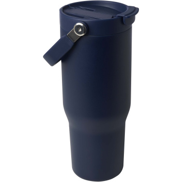 Logotrade Firmengeschenke das Foto: Bronx 900 ml RCS-zertifizierter Kupfer-Vakuum Isolierbecher aus Edelstahl mit Doppelfunktionsdeckel
