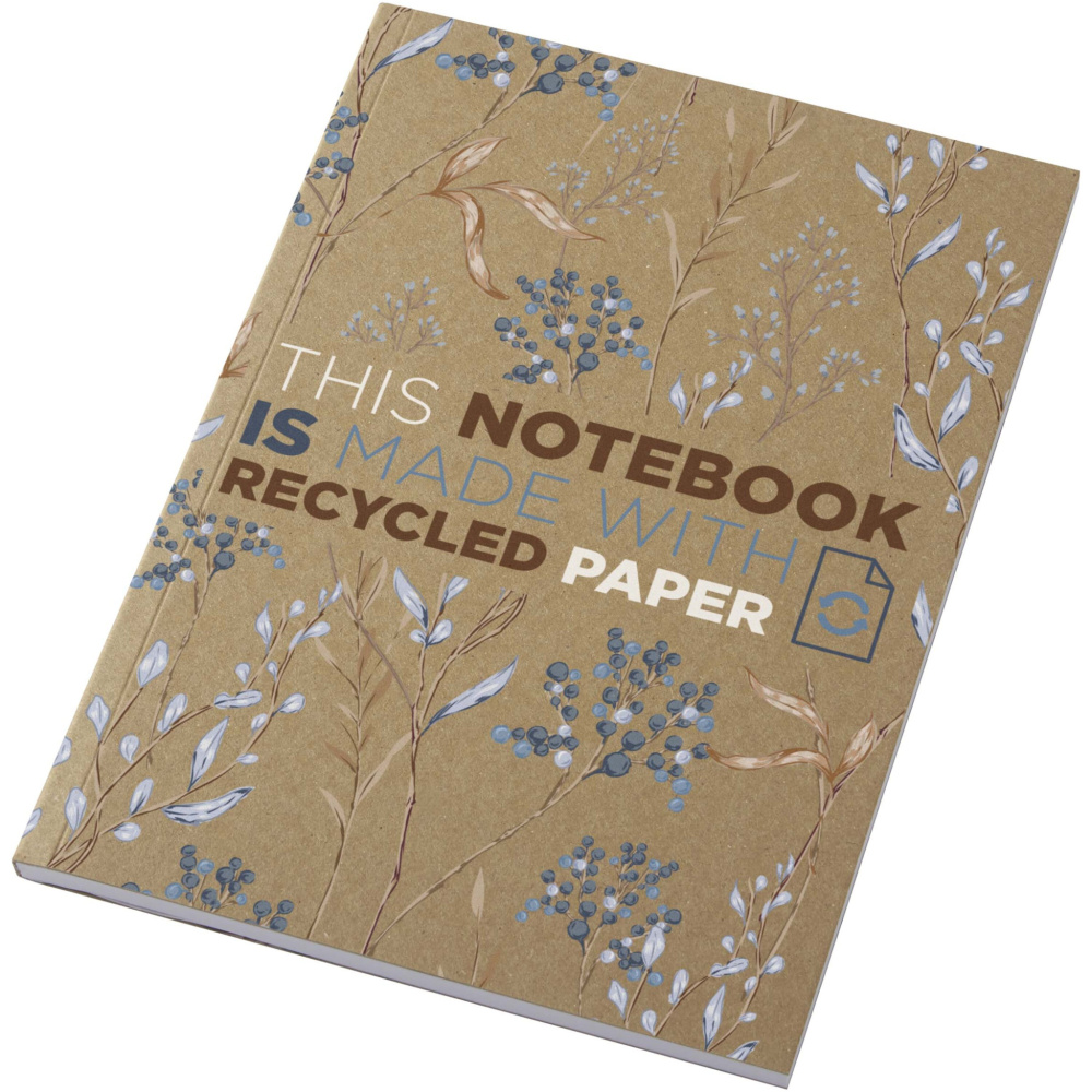 Logotrade Geschäftsgeschenke das Foto: Novella Austen A5 Softcover Notizbuch aus recyceltem Kraftpapier – 50 Blatt 