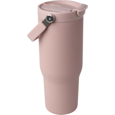 Logotrade Firmengeschenke das Foto: Bronx 900 ml RCS-zertifizierter Kupfer-Vakuum Isolierbecher aus Edelstahl mit Doppelfunktionsdeckel