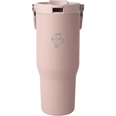 Logotrade Werbeartikel das Foto: Bronx 900 ml RCS-zertifizierter Kupfer-Vakuum Isolierbecher aus Edelstahl mit Doppelfunktionsdeckel