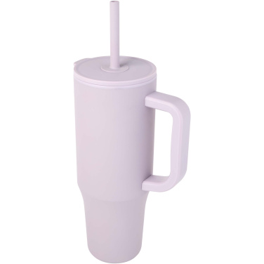 Logotrade Logogeschenke das Foto: Brady 900 ml RCS-zertifizierter Isolierbecher mit Silikon Trinkhalm