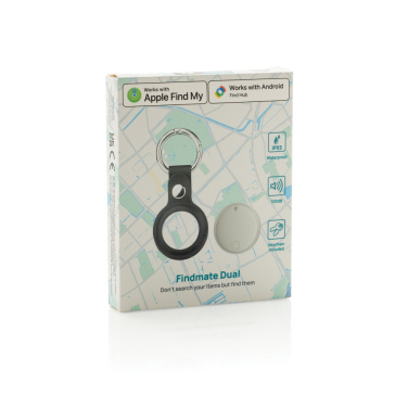 Logotrade Geschäftsgeschenke das Foto: Findmate Dual IPX5 Artikel-Finder aus RCS recyceltem ABS