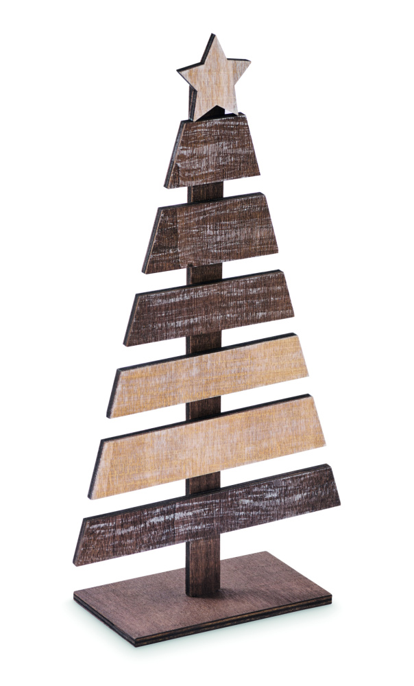 Logotrade Firmengeschenke das Foto: Weihnachtsbaum aus Holz