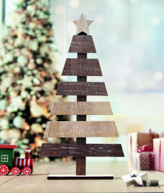 Logotrade Werbeartikel das Foto: Weihnachtsbaum aus Holz