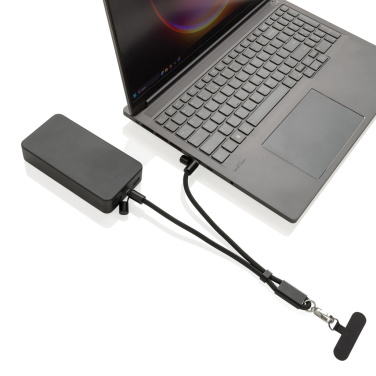 Logotrade Geschäftsgeschenke das Foto: LoopAmp 60W Handgelenksband für Smartphones aus RCS rPET