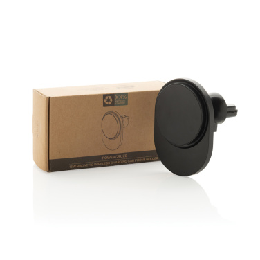 Logotrade Logogeschenke das Foto: PowerCruze magnetischer 15W Autohalter aus RCS rec. ABS