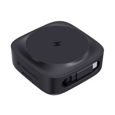 Logotrade Logogeschenke das Foto: Urban Vitamin Goleta 2-in-1 15W Magnetic Wireless Charger