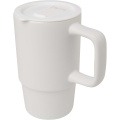 Carter 450 ml Keramiktasse mit Kunststoffdeckel, Weiß