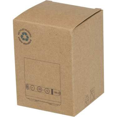 Logotrade Geschäftsgeschenke das Foto: Hunor 3 W kabelloser Lautsprecher aus recyceltem Kunststoff