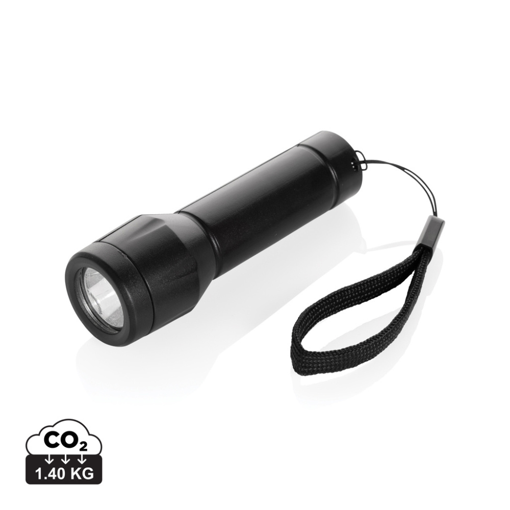 Logotrade Logogeschenke das Foto: Flara USB-aufladbare Taschenlampe aus RCS recyceltem ABS
