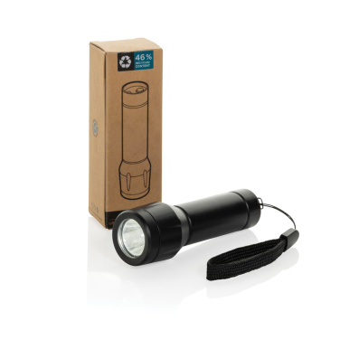 Logotrade Firmengeschenke das Foto: Flara USB-aufladbare Taschenlampe aus RCS recyceltem ABS