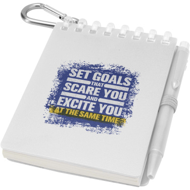 Logotrade Logogeschenke das Foto: Lig Mini Recyceltes Outdoor-Softcover Notizbuch und Kugelschreiber Set (schwarze Mine)