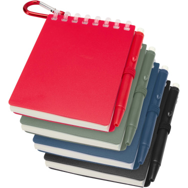 Logotrade Firmengeschenke das Foto: Lig Mini Recyceltes Outdoor-Softcover Notizbuch und Kugelschreiber Set (schwarze Mine)