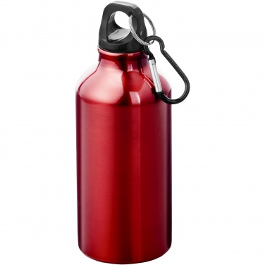 Logotrade promotional items photo of: Oregon 400 ml aluminium water bottle with carabiner