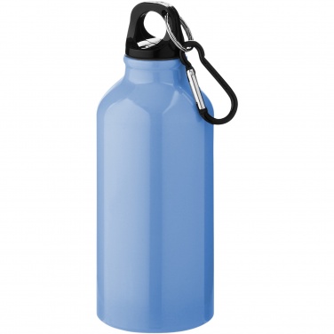 Logotrade promotional merchandise picture of: Oregon 400 ml aluminium water bottle with carabiner
