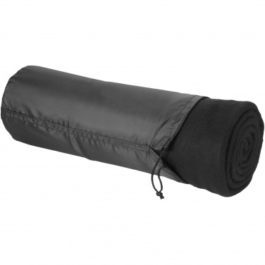 Logotrade advertising products photo of: Huggy fleece plaid blanket with carry pouch
