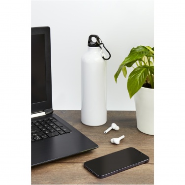 Logo trade promotional giveaways image of: Oregon 770 ml aluminium water bottle with carabiner