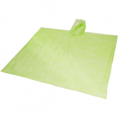 Logo trade promotional giveaways image of: Ziva disposable rain poncho with storage pouch